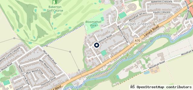 Map showing the location of Belmont Road Garage