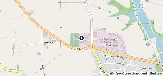 Map showing the location of Honeyborough Garage