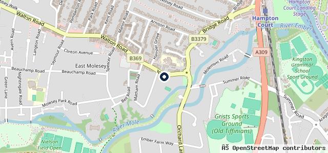 Map showing the location of The Walton Road Garage