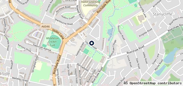 Map showing the location of Middleton Mot Centre