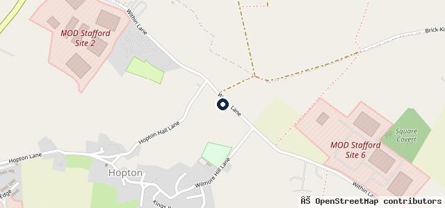 Map showing the location of Tom's Autos