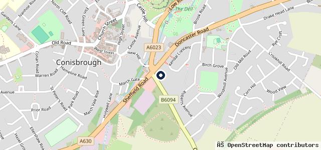 Map showing the location of Rick's M.O.T Testing & Tyre Centre