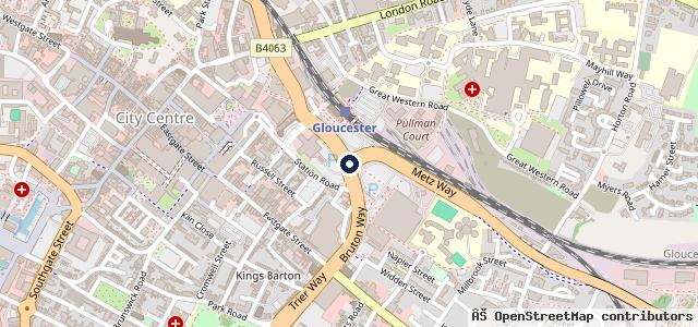 Map showing the location of Hempsted Motor Centre | Gloucester