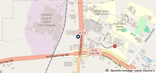 Map showing the location of Precision Automotive