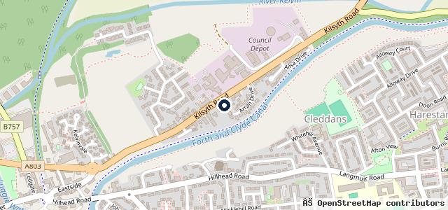 Map showing the location of Hayston Garage