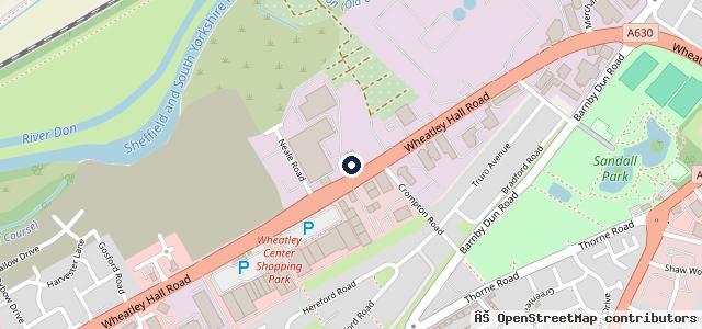Map showing the location of Stratstone BMW Doncaster