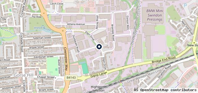 Map showing the location of Bike Treads | Swindon