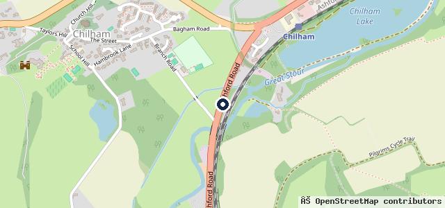 Map showing the location of Ashford Road Service Station