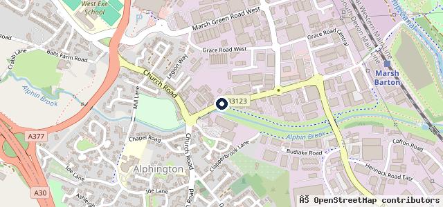 Map showing the location of Bridge Motorcycles | Exeter