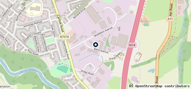 Map showing the location of Strutherhill Autos