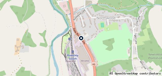 Map showing the location of Darley Dale Garage Ltd