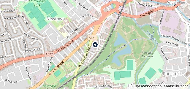 Map showing the location of ATS Euromaster Wigan