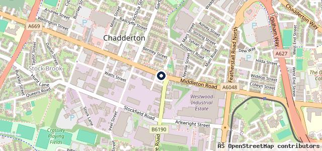 Map showing the location of Springfield Service Station