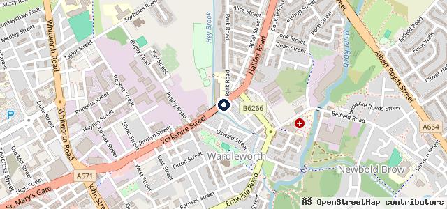 Map showing the location of ATS Euromaster Rochdale