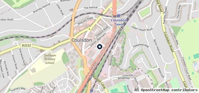 Map showing the location of Coulsdon Audi