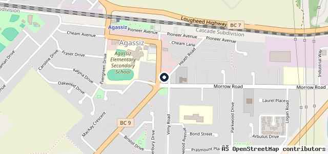 Map showing the location of Modern Tire & Towing