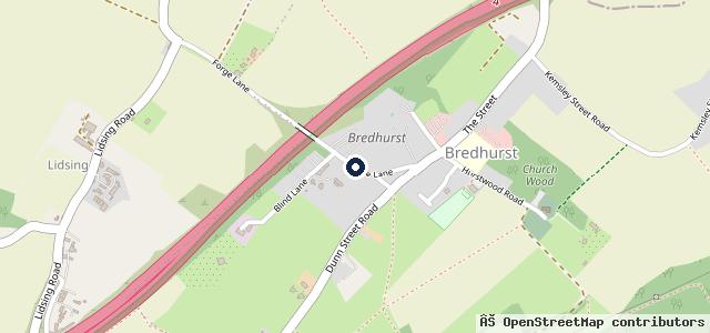 Map showing the location of Bredhurst Garage ltd