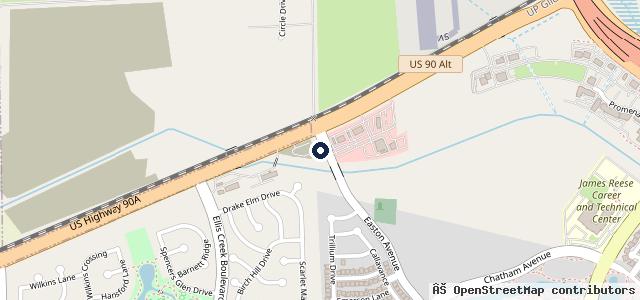 Map showing the location of Mike Tate's Telfair Tire & Auto