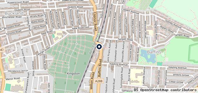 Map showing the location of Copnor Bridge MOT Centre