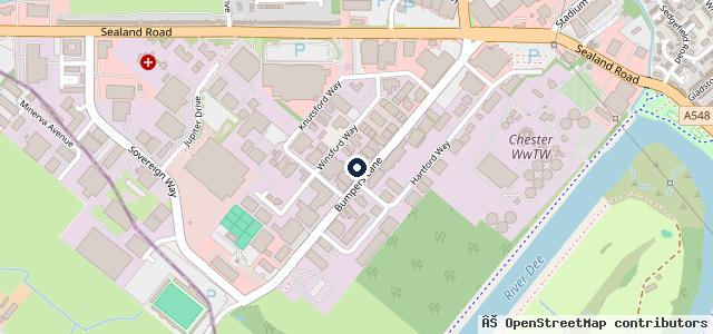 Map showing the location of Group 1 Volkswagen Chester | Chester