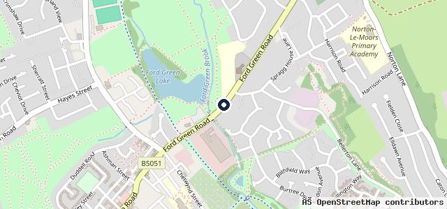 Map showing the location of Norton Test Centre