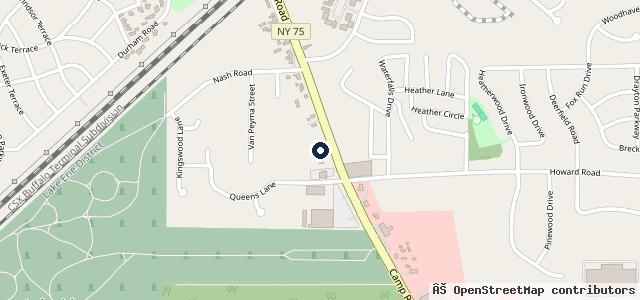 Map showing the location of Cleve-hill Tire & Auto Buffalo