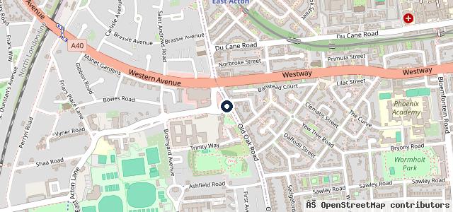 Map showing the location of Budget Tyres Mot Centre