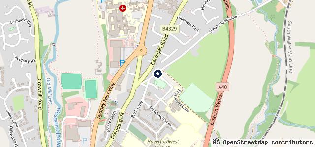 Map showing the location of Haverfordwest Auto Centre