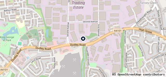 Map showing the location of Andy's Autos