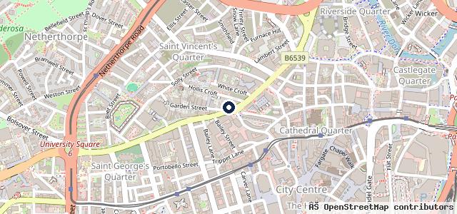 Map showing the location of Sytner Sheffield Limited