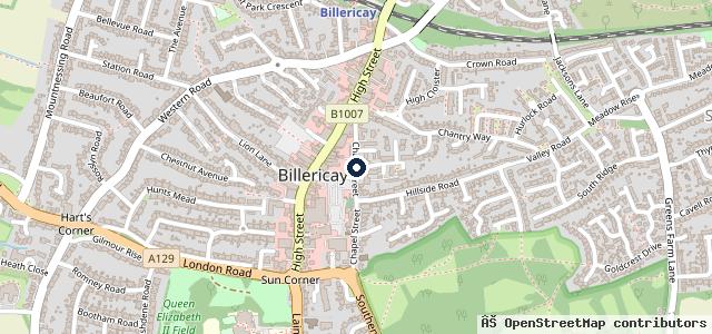 Map showing the location of Billericay MOT Centre Ltd