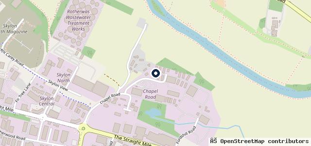 Map showing the location of Chapel Road Garage