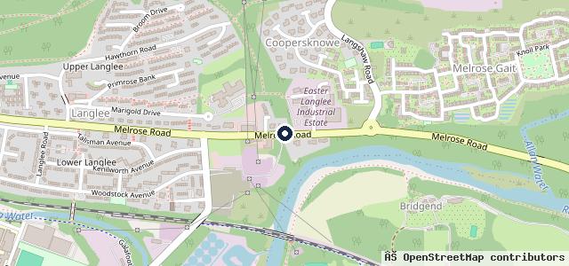 Map showing the location of Clelands - Volvo Cars Galashiels