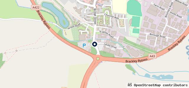 Map showing the location of Bosch Car Service - Brackley MOT & Service Centre