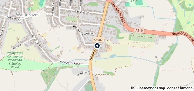 Map showing the location of Crosshill Service Station | Codnor