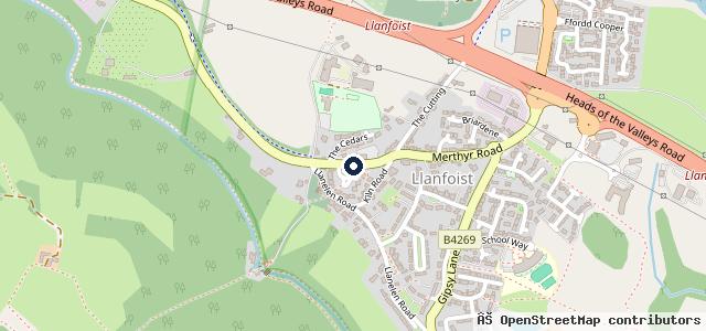 Map showing the location of Clytha Motor Co