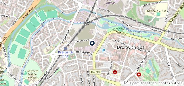 Map showing the location of Droitwich Motoring Centre Ltd