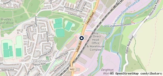 Map showing the location of Vertu Volkswagen Huddersfield