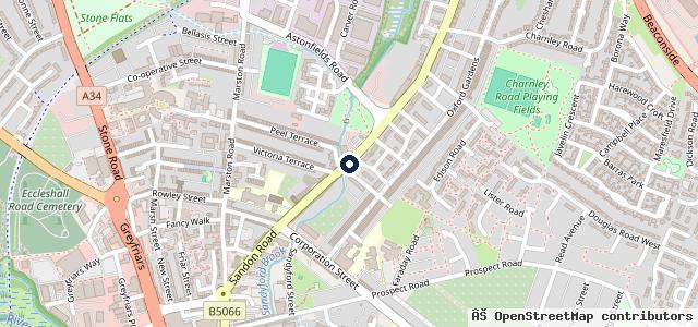 Map showing the location of ATS Euromaster Stafford