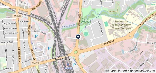 Map showing the location of Vauxhall