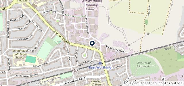 Map showing the location of Motor Sense