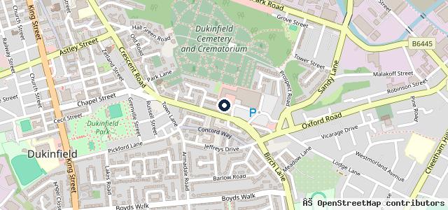 Map showing the location of Crescent Motors