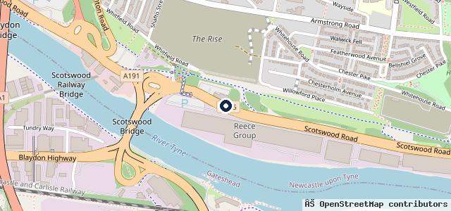 Map showing the location of Evans Halshaw Hyundai | Gateshead