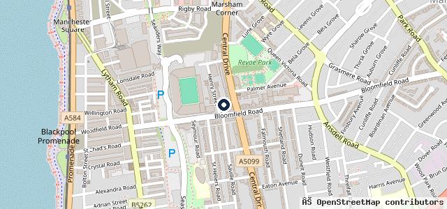 Map showing the location of Millins Garage
