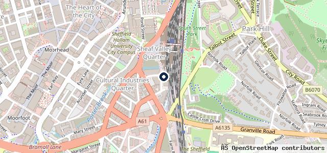 Map showing the location of Blythes Garage
