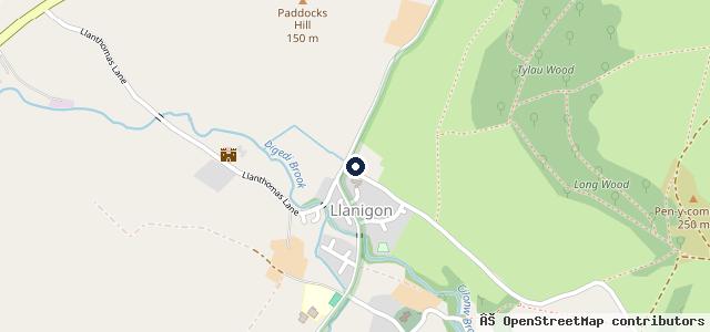 Map showing the location of Old Forge Garage