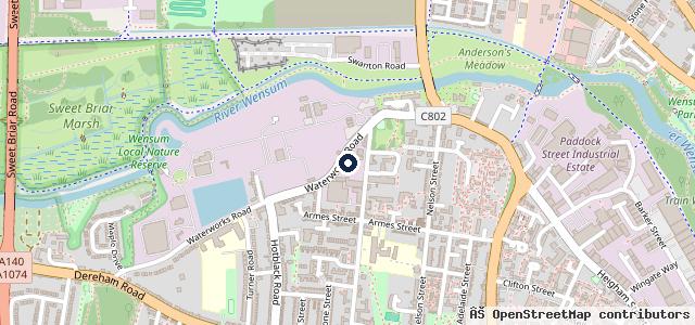 Map showing the location of Belvoir Garage Ltd