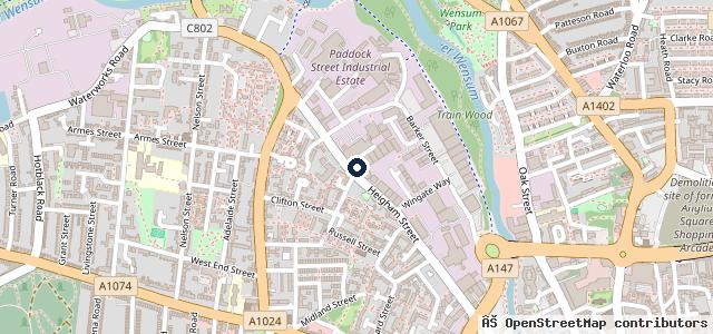 Map showing the location of Group 1 Volkswagen Norwich | Norwich