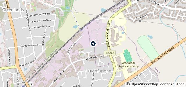 Map showing the location of Brook Garage