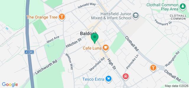 Map showing the location of Brown & Gammons MG
